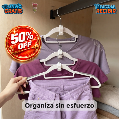 ClosetMax™ 🧥 - Set de ganchos multifunción ✨