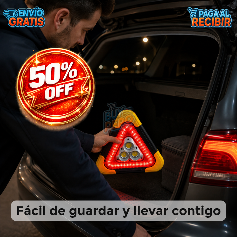 SafeRoad™ 🚨 - Triángulo de emergencia LED ✨