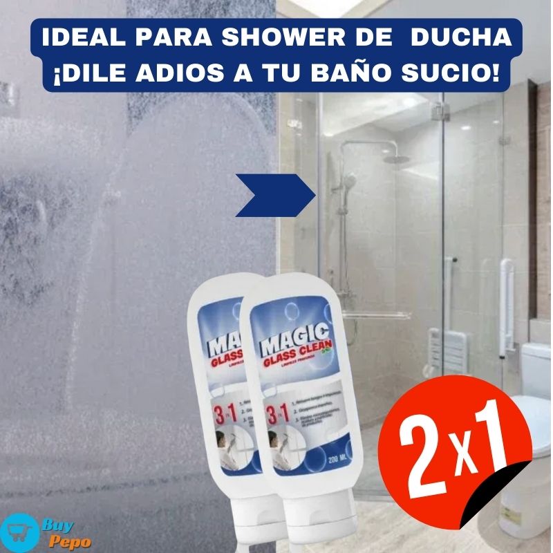 PACK 2x1 ✨ MagicClean Glass 🌟 - Limpiador de vidrios 3 en 1 🪟