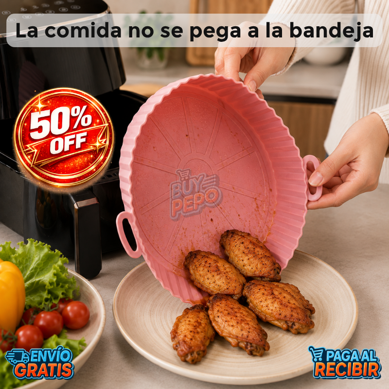 AirTray™ 🍟 - Pack 2 bandejas de silicona ✨