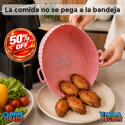 AirTray™ 🍟 - Pack 2 bandejas de silicona ✨