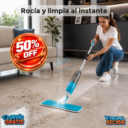 BrilloJet™ 💦 - Mopa rociadora limpia fácil 🧼