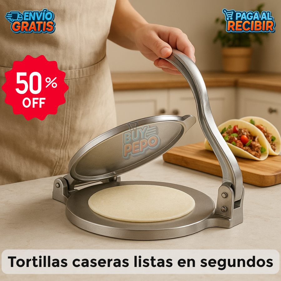 TortiMax™ 🌮 - Prensa tortillas caseras 🍽️