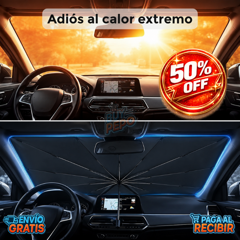 SolBlock™ ☀️ - Parasol Plegable Antirrayos 🚗