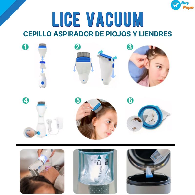 Cepillo Aspira Piojos y Liendres LICE VACUUM™