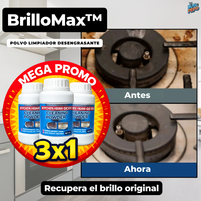 BrilloMax™ - Polvo limpiador desengrasante ✨