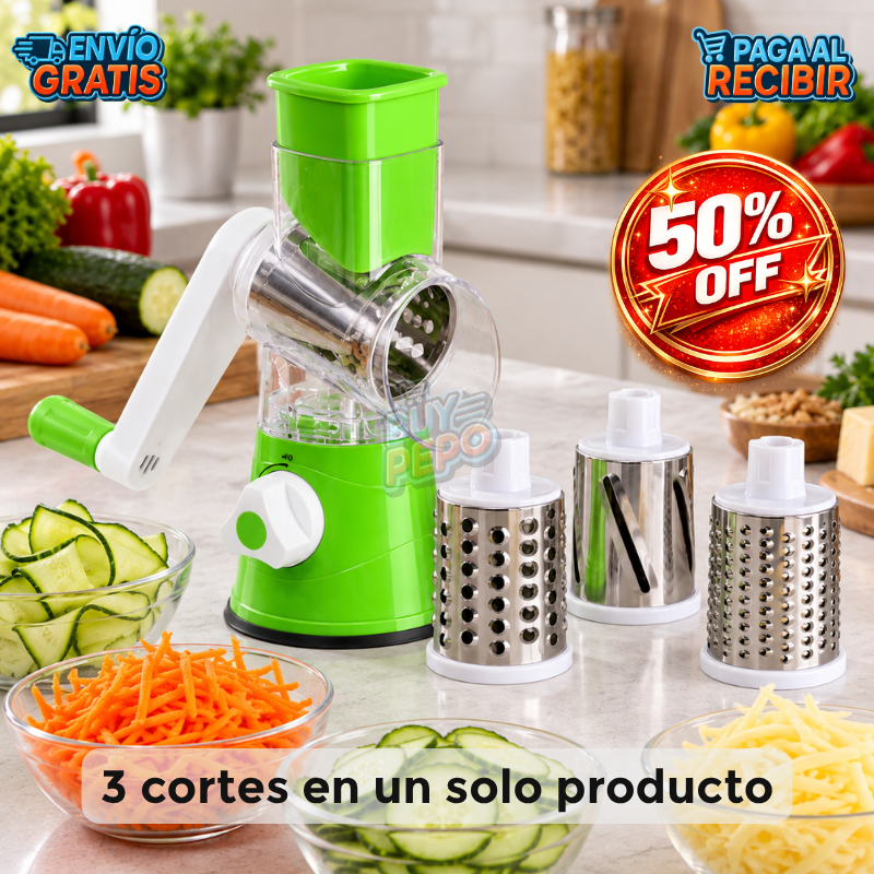 QuickSlice™ 🧀 - Rallador rotativo multiuso 🔄