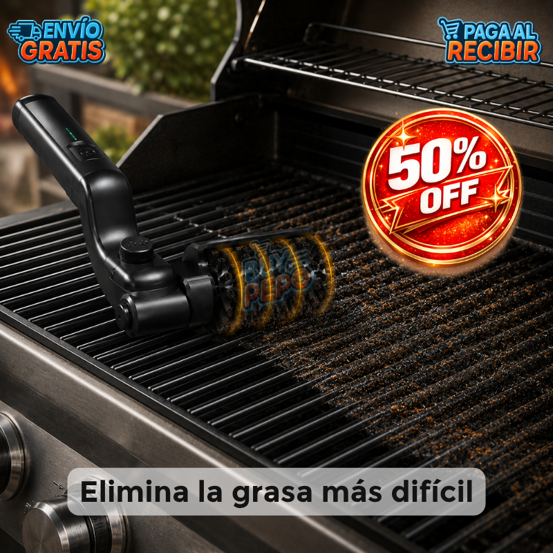 GrillForce™ 🔥 - Cepillo eléctrico parrilla 🥩