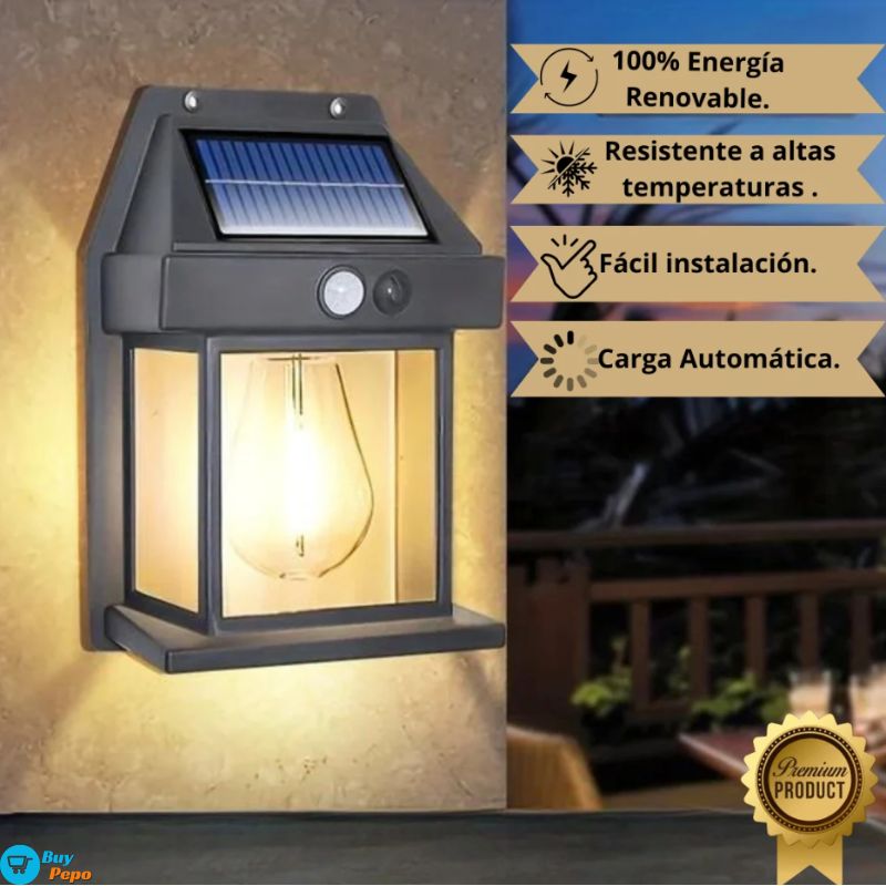 LAMPARA SOLAR 🌞💡 de Pared - Con Sensor Activo ✨🌿