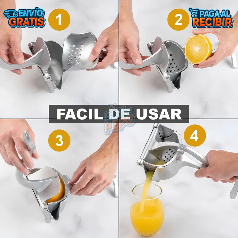 JuicePro™ 🍊 - Exprimidor de frutas metálico ✨