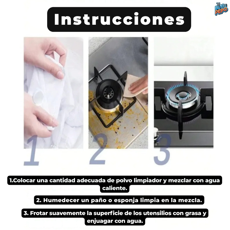 BrilloMax™ - Polvo limpiador desengrasante ✨