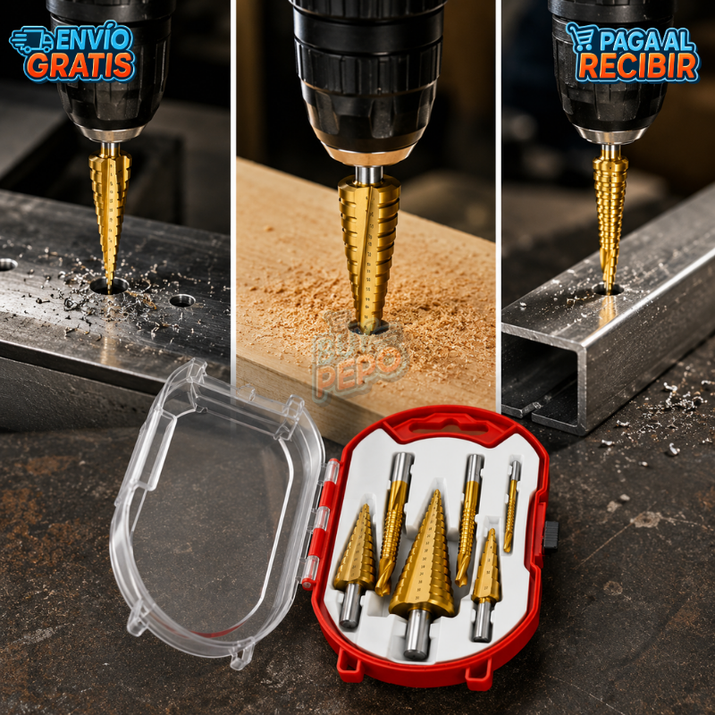 DrillPro™ 🔧 - Set brocas escalonadas 6 piezas ✨