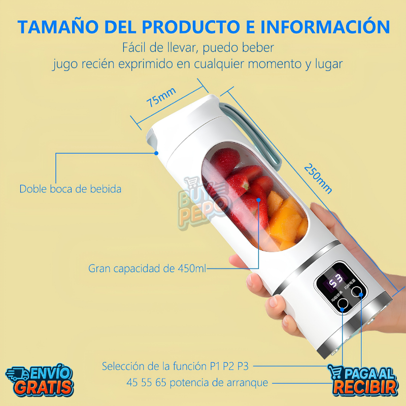 BlendGo™ 🥤 - Licuadora Portátil USB ⚡