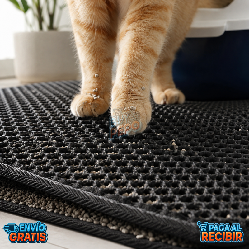 CleanPaws™ 🐾 - Alfombra atrapa arena 🧼