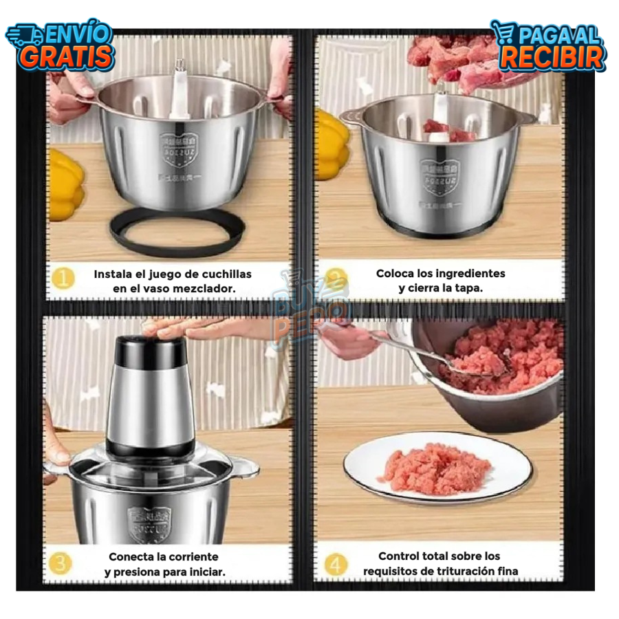 ChefSteel™ 🥩- Picadora Alimentos Multifuncional 🔄