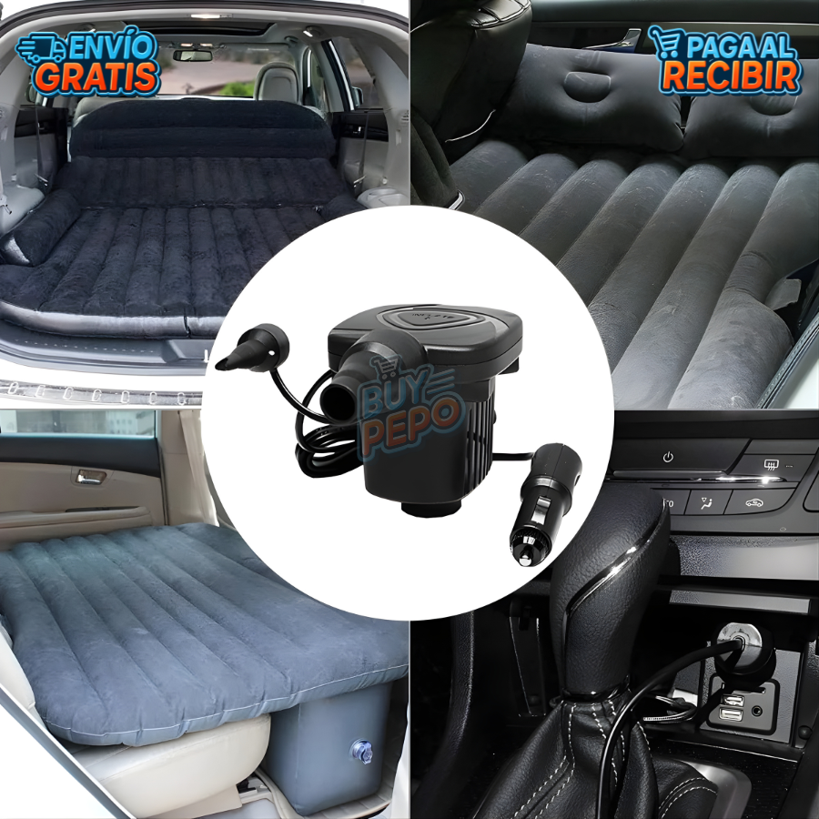 DreamRide™ 🛻 - Colchón Inflable Auto + Compresor 💨