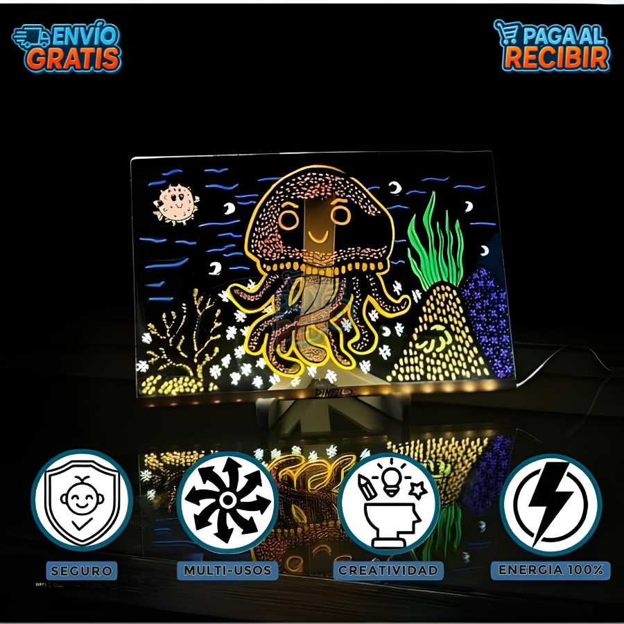 GlowNote™ ✨ - Pizarra LED Creativa 🌈