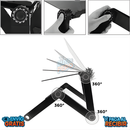 FlexAir™ 🌬️ - Mesa portátil con ventilación ❄️