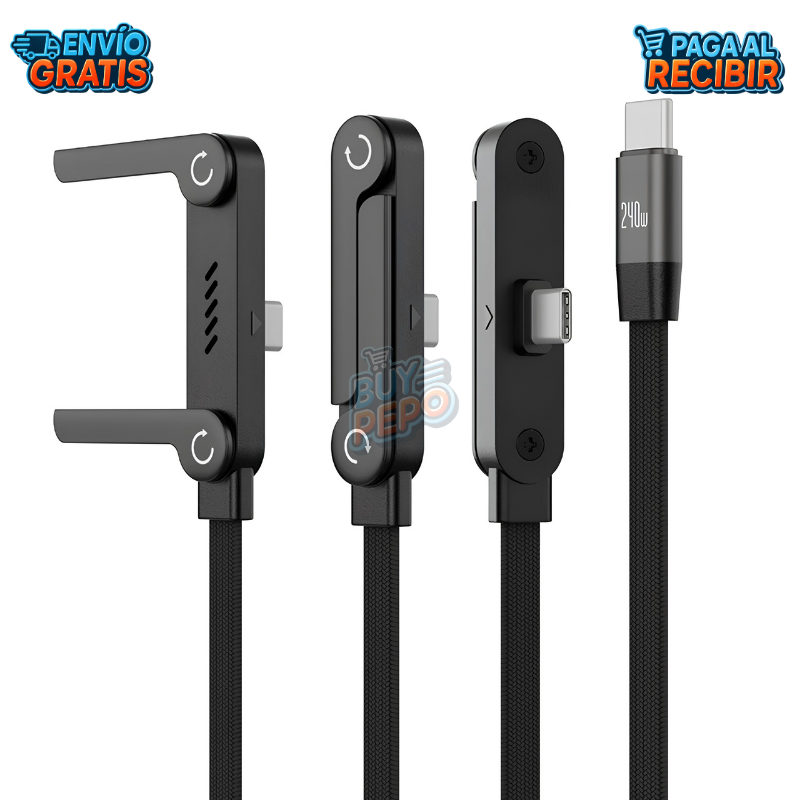 VoltMax™ ⚡ - Cable USB-C 240W - Pack 2x1 ⚡