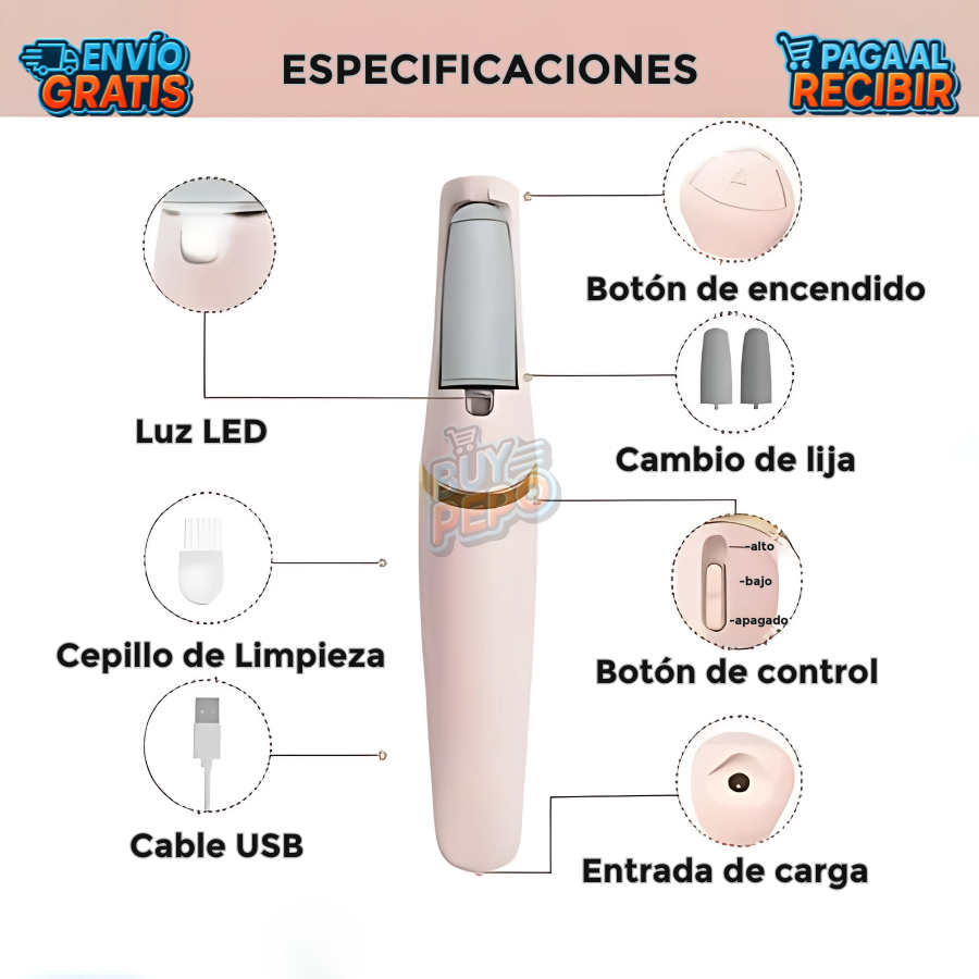 SoftStep™ 🌟 - Lima eléctrica pies suaves ✨