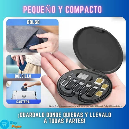 PORTALINK 7 en 1® 🔌✨ - Kit de cable y adaptadores de carga rápida ⚡📱