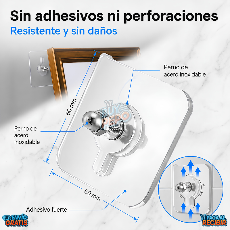 WallEasy™ 🖼️ - Soporte invisible sin taladro ✨