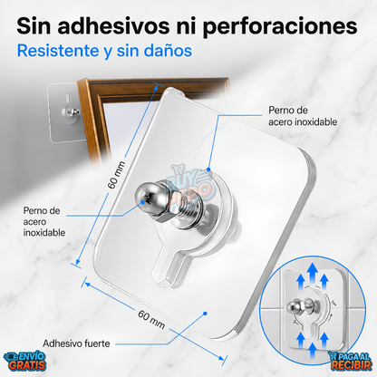WallEasy™ 🖼️ - Soporte invisible sin taladro ✨