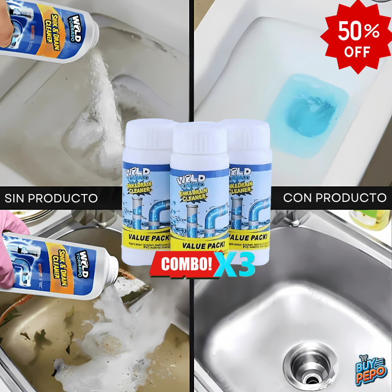 🚨MEGA PACK 3UN🚨 – Destapa Drenaje 110g 🧼🚽