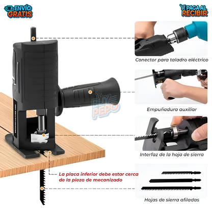 SawDrill™ 🪚 - Adaptador sierra para taladro 🔧