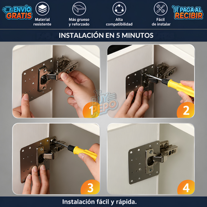 DoorShield™ 🛠️ - Placa refuerzo bisagras 🚪