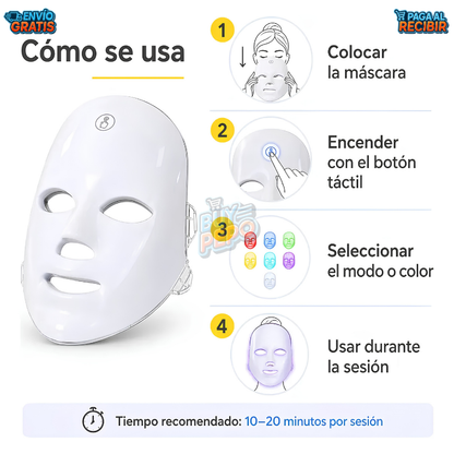 LumiFace™ ✨ - Máscara facial LED 💆‍♀️