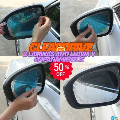 ClearDrive™ 🚗🔍 – 2x Láminas Antiempañantes para Espejos 💨✨