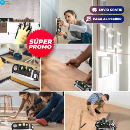 NiveLaser 4X™ 🛠️✨ – 📏 Mide, nivela y alinea con tecnología 4 en 1 🎯