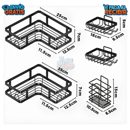 EdgeKit™ ✨ - Set 5 Soportes para baño 🚿