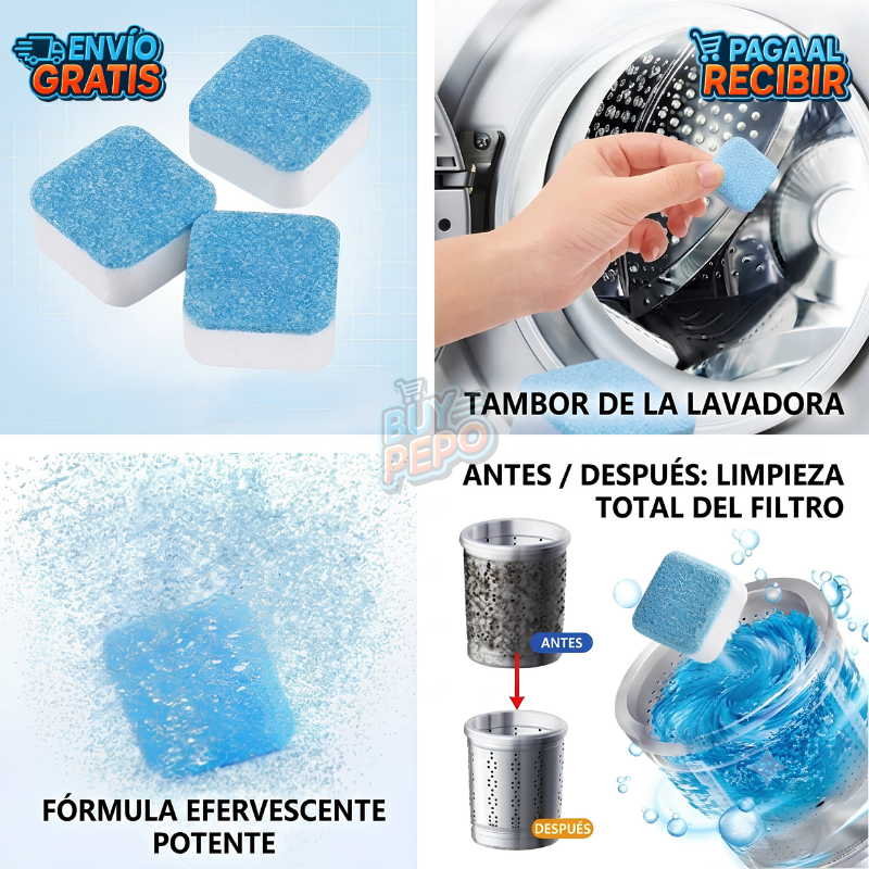 PureWash™ 🧼 - Pastillas limpia lavadora ✨