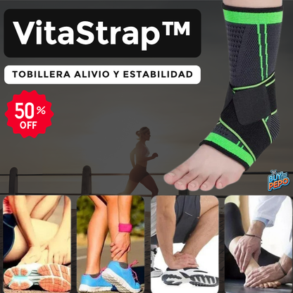 VitaStrap™ 🏃 - Tobillera alivio y estabilidad 🌀