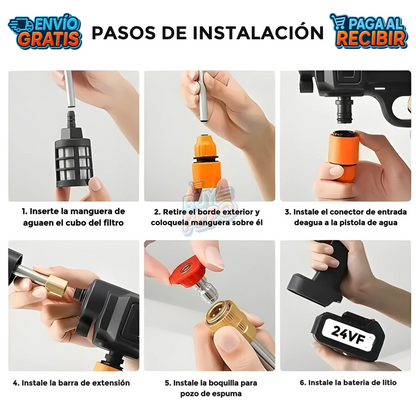 AquaBlast™ 💦 - Hidrolavadora portátil a presión 🚗