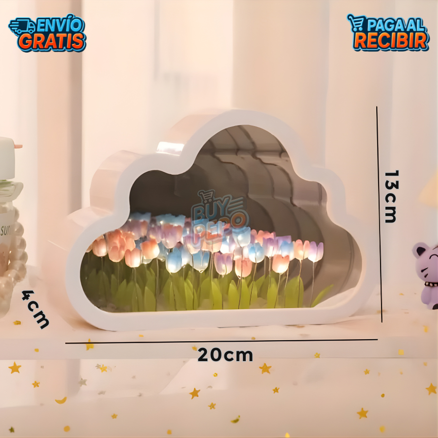 LumiTulip™ 🌷 - Espejo Luz Romántica ✨