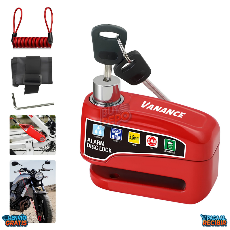 SecureLock™ 🔒 - Candado para moto y bici 🛵