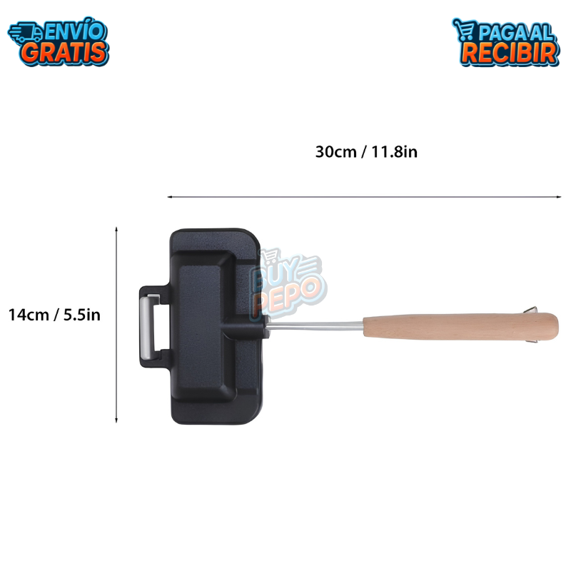 FlipChef™ 🍳 - Sartén doble sandwiches 🥪