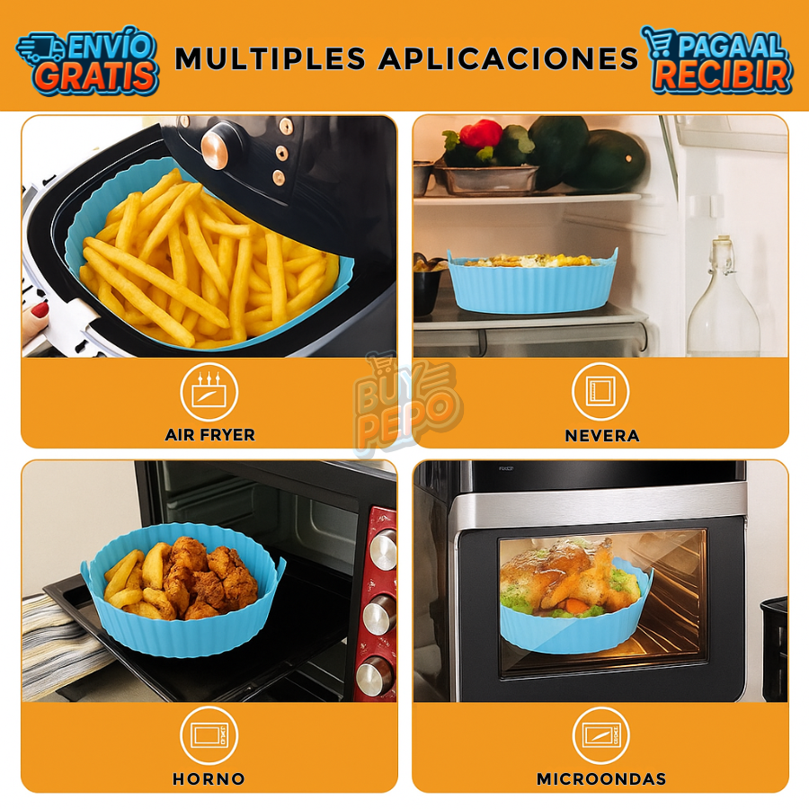 AirBowl™ 🍟 - PACK 6un Molde Para AirFryer 🔥