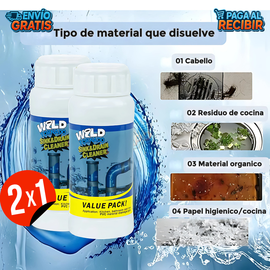 TurboDrain™ ⚡ - Polvo limpia cañerías eficaz 💧