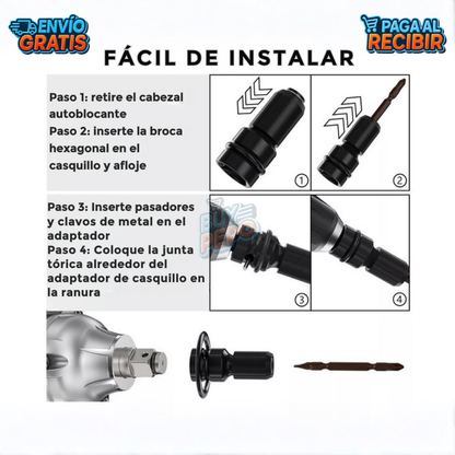 ImpactLink™ 🔩 – Adaptador impacto rápido de 12 a punta 14 ⚡