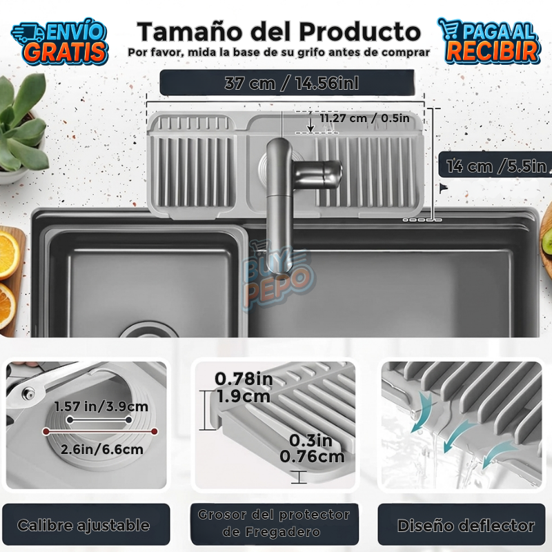 SplashGuard™ 💧 - Protector silicona anti salpicaduras 🚿
