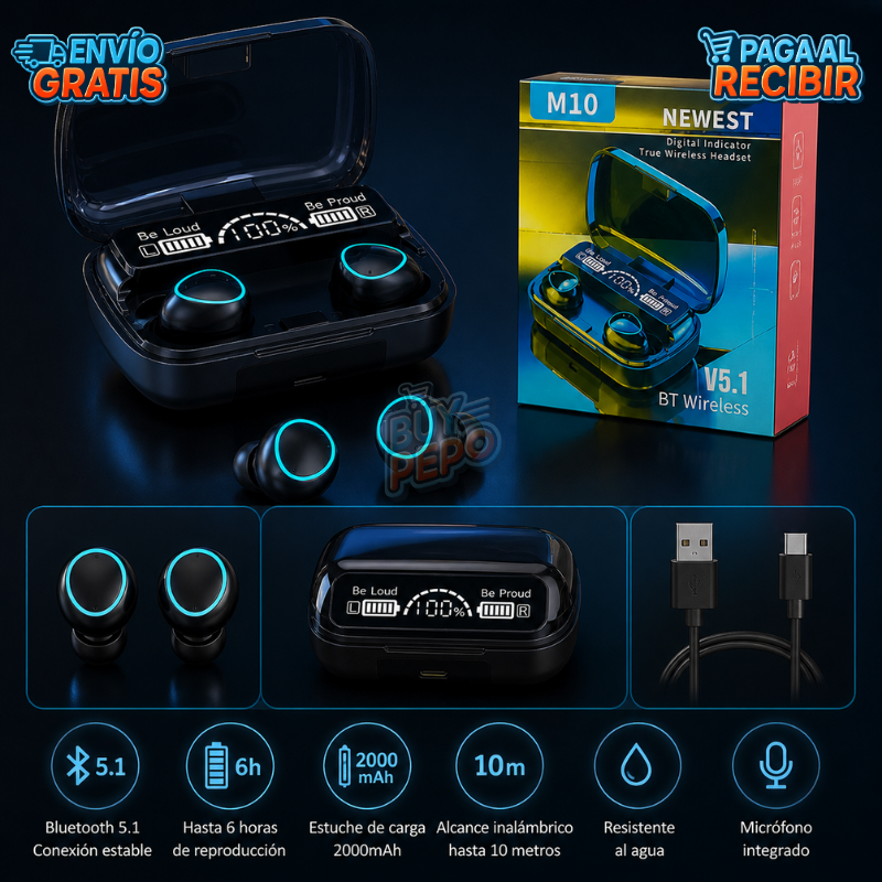 PulseSync™ 🎧 - Audífonos bluetooth 9D 🔋
