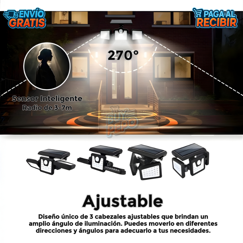 SolarBeam™ ☀️ – Triple Lámpara LED solar 🔆