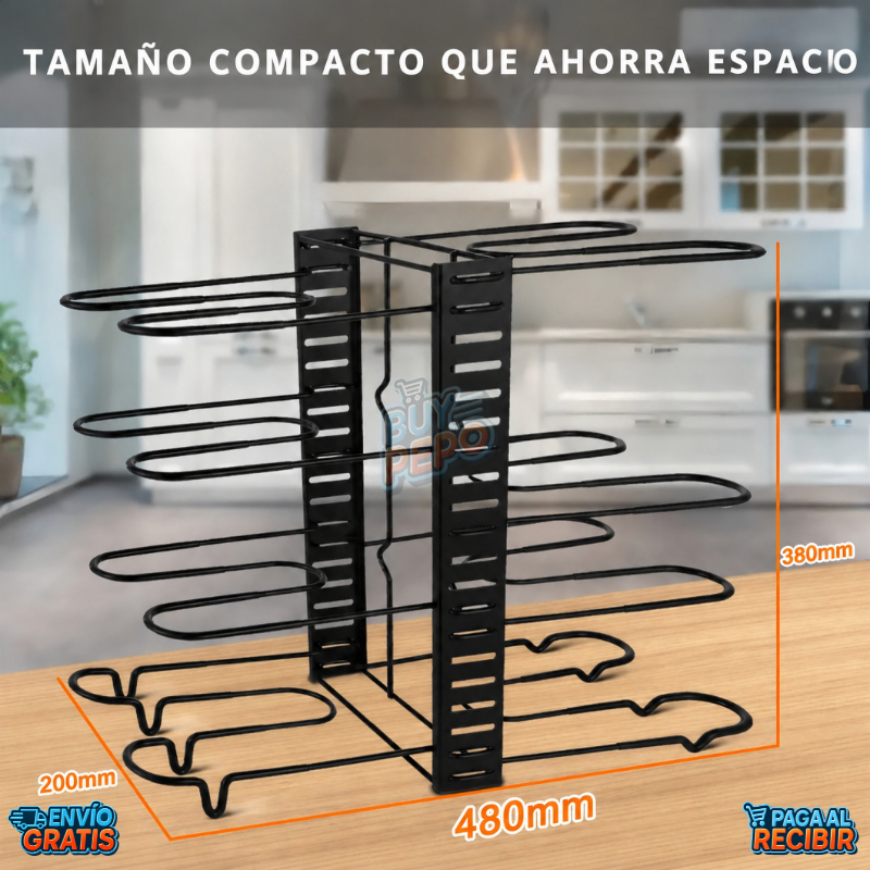 PanStack™ 🍳 - Organizador ollas y sartenes 🗂️