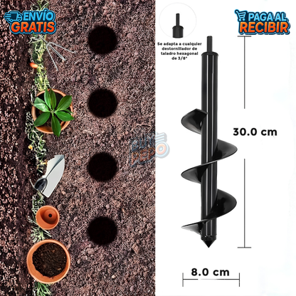 DrillGarden™ 🌱 - 1 Broca Ahoyadora 8x30cm para plantar fácil 🔩