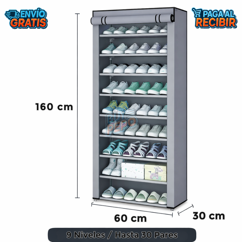 StepRack™ 🧦 - Estantería zapatos 9 niveles 👟