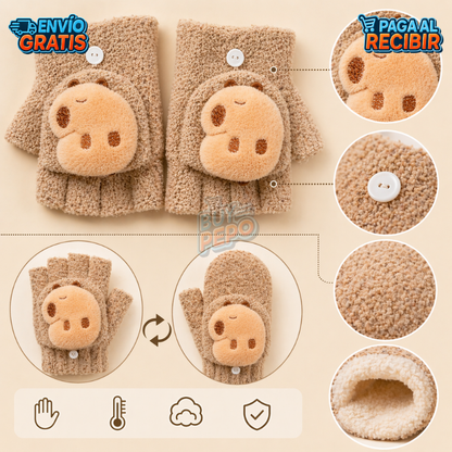 FluffyCapy™ 🧸 - guantes infantiles abrigo ❄️